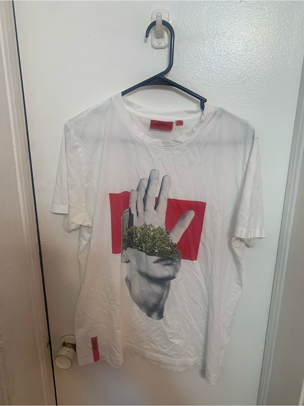 Hugo Boss White Graphic Crew Neck T-Shirt